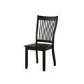 Kd Estanteria Rubber Wood Side Chair In Black, 2PK KD3092176